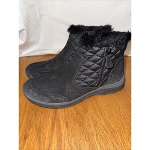 Women's‎ Yella Baretraps Microfiber Zipper Cozy Black Bootie Size 8.5 M